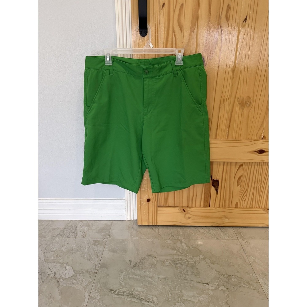 FILA Shorts Mens‎ 36 Green Golf Microfiber Zip Fly Pockets Lightweight Casual